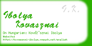 ibolya kovasznai business card